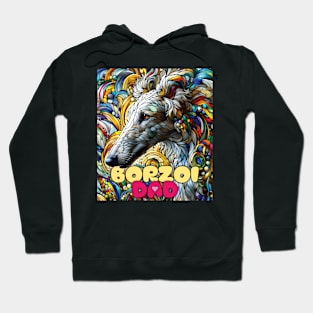 Borzoi dad, stained glass. I love borzois. Hoodie